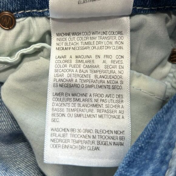 Mother The Looker Crop‎ In Graffiti Girl Wash Slim Leg with Distressing Size 24 - Picture 7 of 10